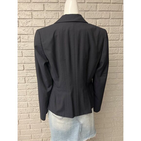 Brooks Brothers Women’s Navy Long Sleeve Cropped Wool Jacket Size 8 - Picture 2 of 10